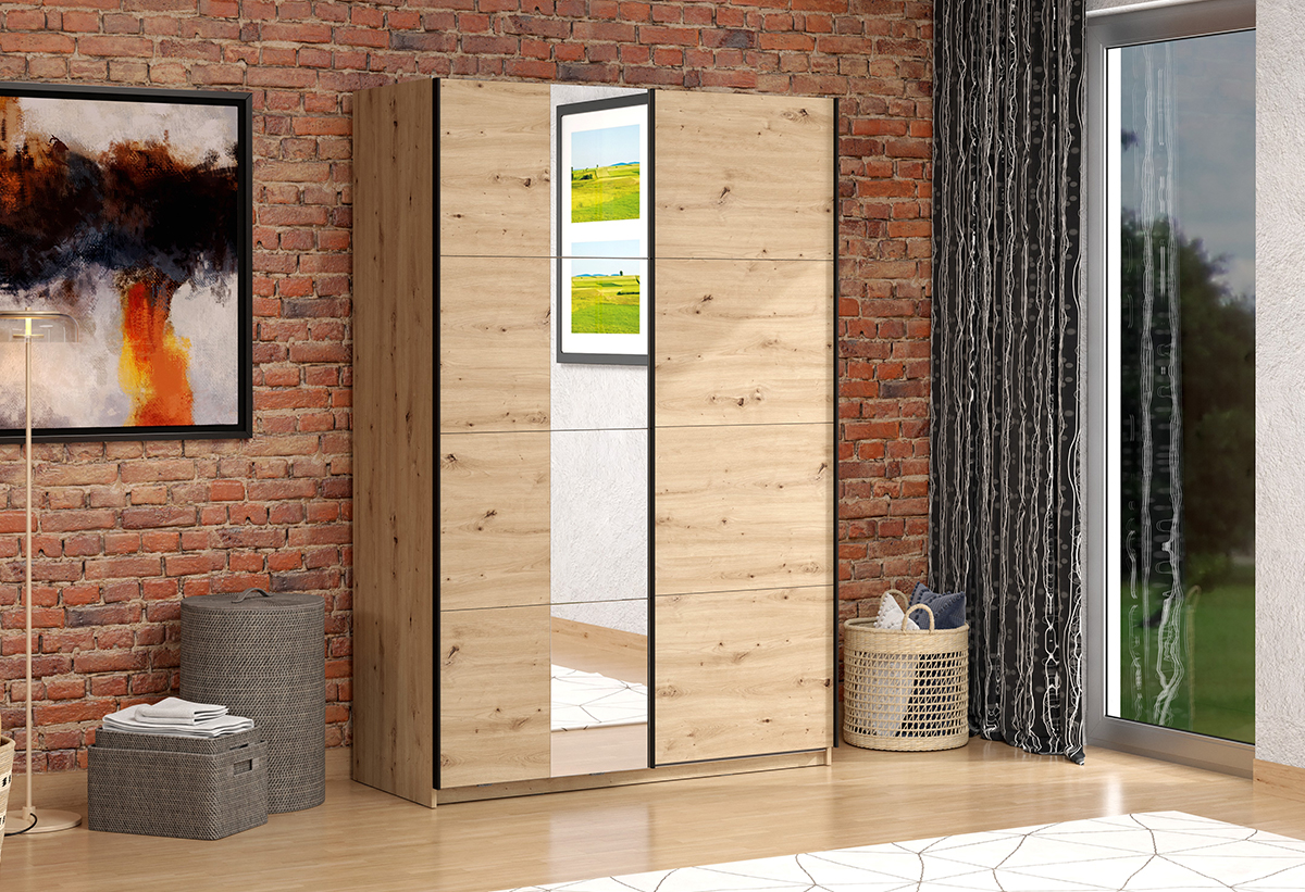 Απεικονίζεται η ντουλάπα σε υπνοδωμάτιο.